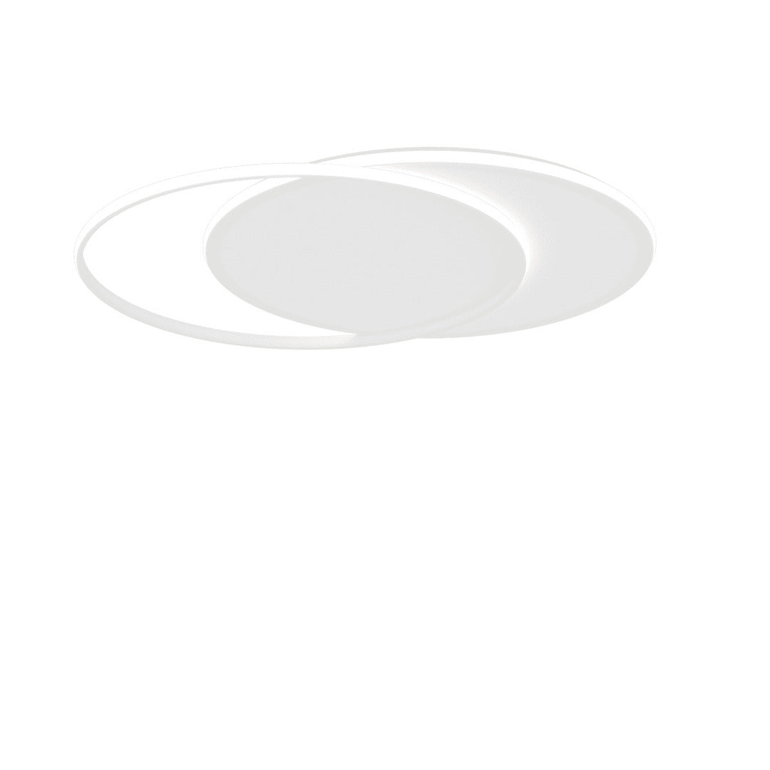 Plafoniera anelli led intrecciati 65w CCT bianco o oro art Mercury 1224/80