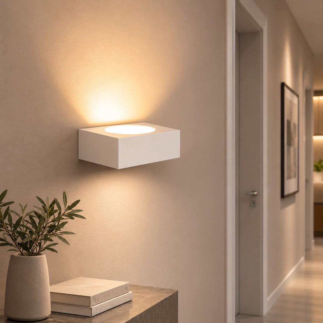 Applique moderna lineare da parete monoemissione 1 luce GX53 art 1129/AP