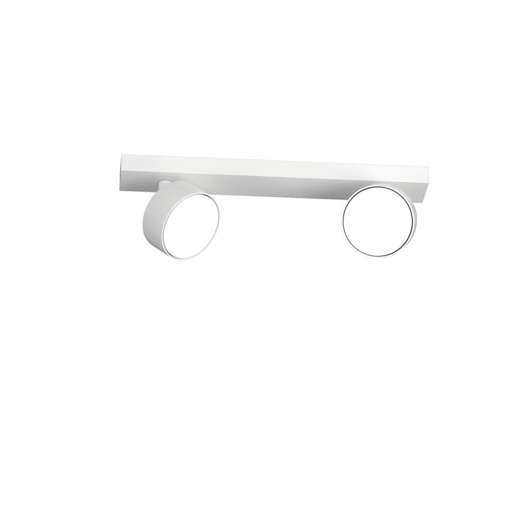 Lampada parete soffitto spot 2 luci GX53 in 3 colori art EDRA 1210/2
