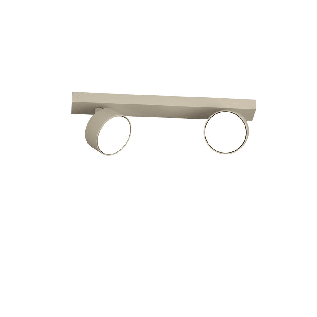 Lampada parete soffitto spot 2 luci GX53 in 3 colori art EDRA 1210/2