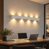 Applique moderna lineare da parete biemissione 9 luci GX53 art 1190/A9 Toplight