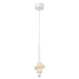 Sospensione da comodino led in alluminio e alabastro art Betty
