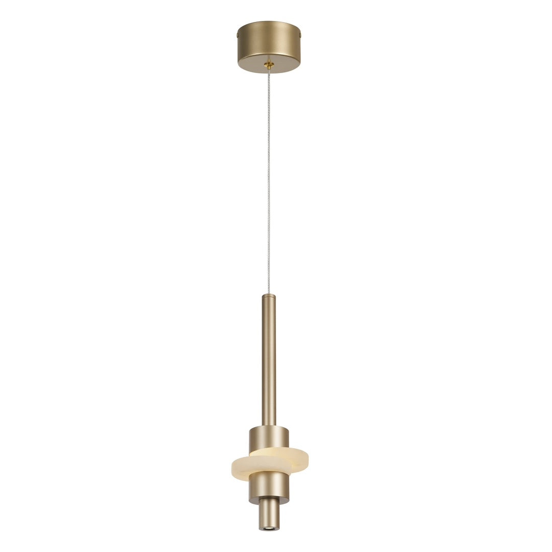 Sospensione da comodino led in alluminio e alabastro art Betty