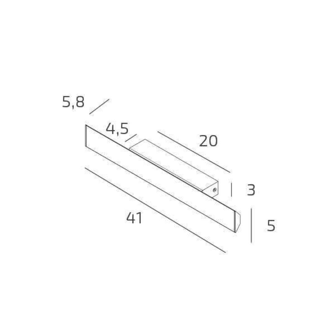 Applique lineare LED da parete bianco o Oro Champagne led 12W CCT - art Malika 1216/A40