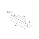 Applique lineare LED da parete bianco o Oro Champagne led 12W CCT - art Malika 1216/A40