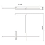 Lampada a sospensione LED Esparta 30W – Bianco/Oro o Nero/Oro