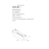 Lampada parete led 24w CCT in 3 colori art KING 1235/AP