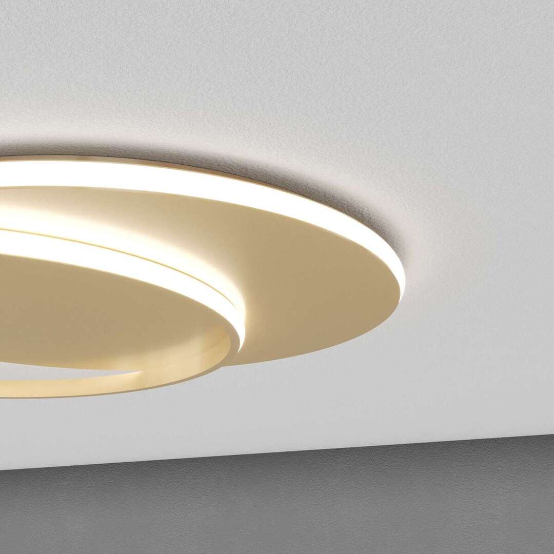 Plafoniera anelli led intrecciati 42w CCT bianco o oro art Mercury 1224/60
