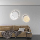 Plafoniera anelli led intrecciati 42w CCT bianco o oro art Mercury 1224/60
