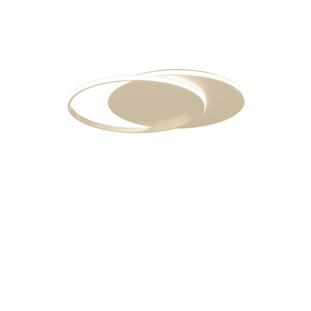 Plafoniera anelli led intrecciati 42w CCT bianco o oro art Mercury 1224/60