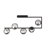 Plafoniera 5 Luci con sfere in vetro soffiato - Oro o Nero - art MONILE PL5