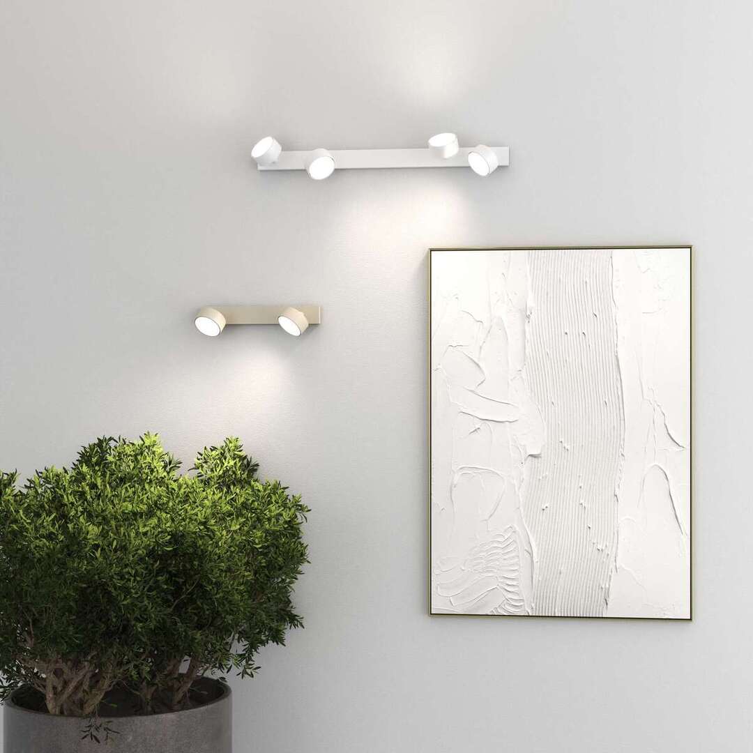 Lampada parete soffitto spot 2 luci GX53 in 3 colori art EDRA 1210/2