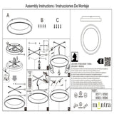 Plafoniera anello led CCT dimmerabile Ø65cm vari colori - NISEKO II