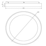 Plafoniera anello led CCT dimmerabile Ø65cm vari colori - NISEKO II