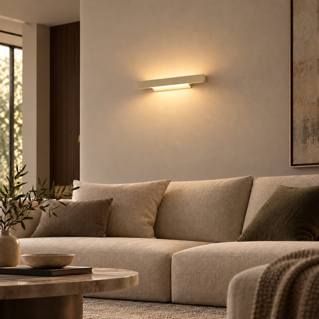 Applique lineare LED da parete bianco o Oro Champagne led 12W CCT - art Malika 1216/A40