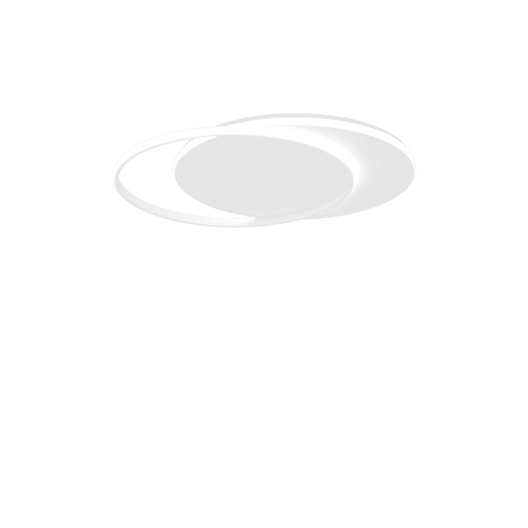 Plafoniera anelli led intrecciati 42w CCT bianco o oro art Mercury 1224/60