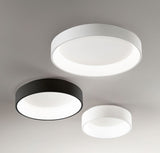 Plafoniera moderna tonda Ø60cm in alluminio verniciato in 5 colori art BAND