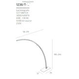 Lampada da terra stelo led design moderno art MIKO 1238