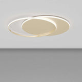 Plafoniera anelli led intrecciati 65w CCT bianco o oro art Mercury 1224/80