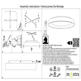 Plafoniera anello led CCT dimmerabile Ø78cm vari colori - NISEKO II